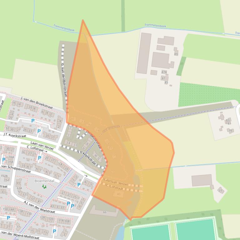 Kaart van postcodegebied 3771WS.