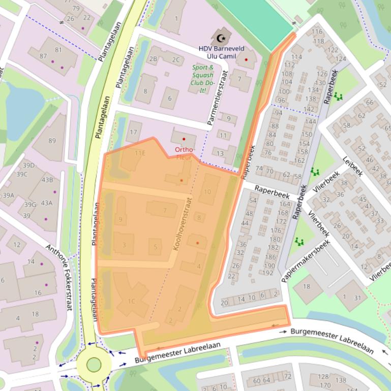 Kaart van postcodegebied 3772MT.