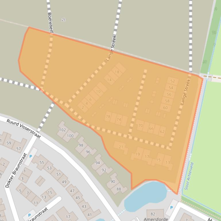 Kaart van postcodegebied 3791VZ.