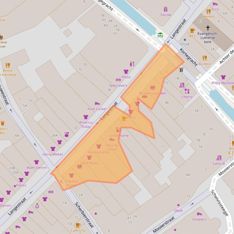 Kaart van postcodegebied 3811AB.
