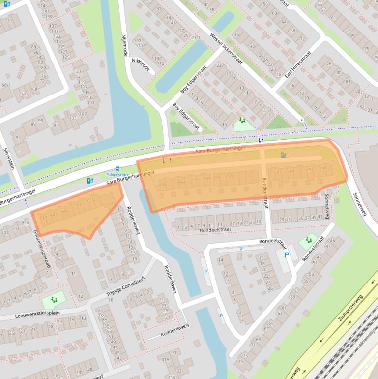 Kaart van postcodegebied 3813NJ.