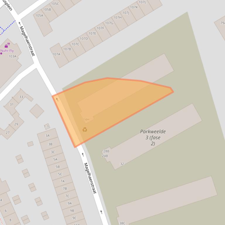 Kaart van postcodegebied 3814XL.