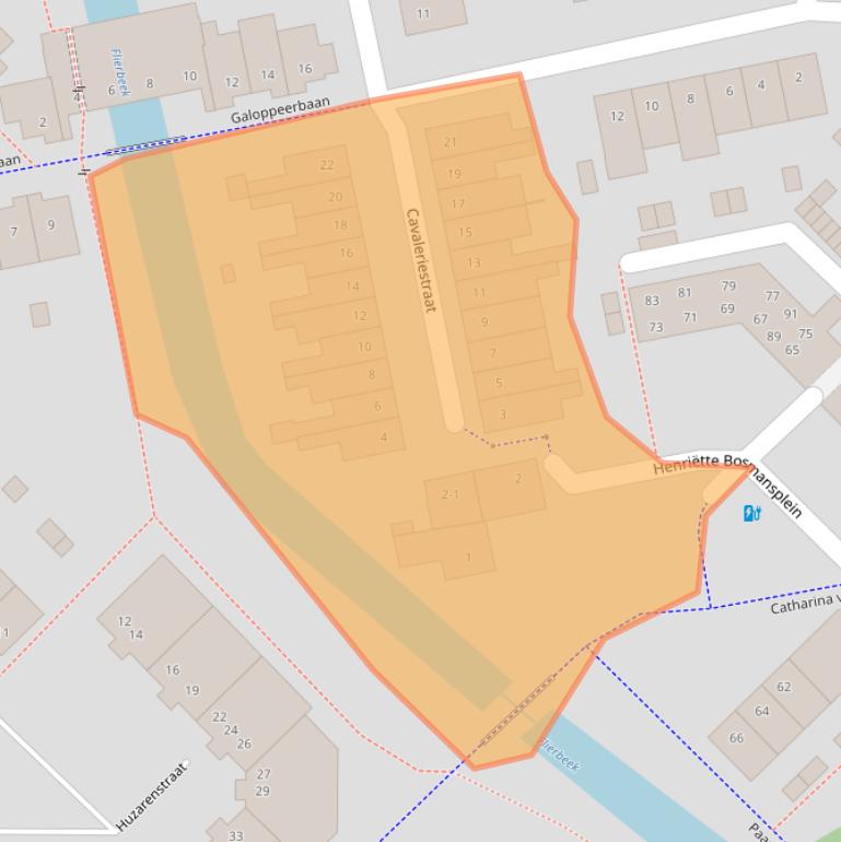 Kaart van postcodegebied 3816PC.