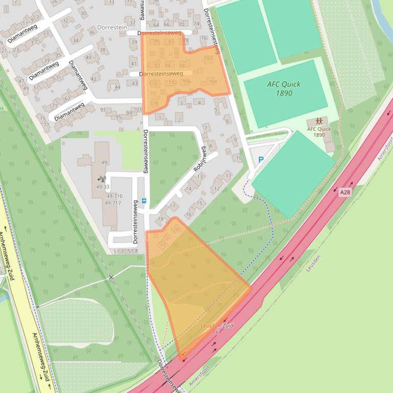 Kaart van postcodegebied 3817GD.