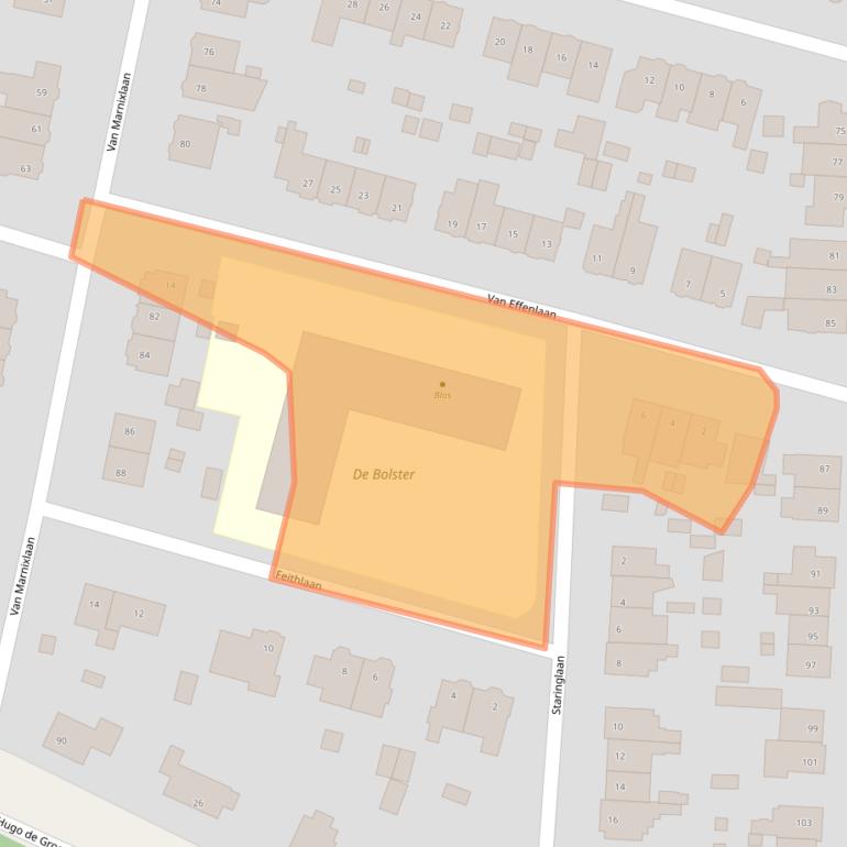 Kaart van postcodegebied 3818RL.