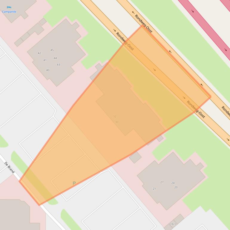 Kaart van postcodegebied 3823LK.