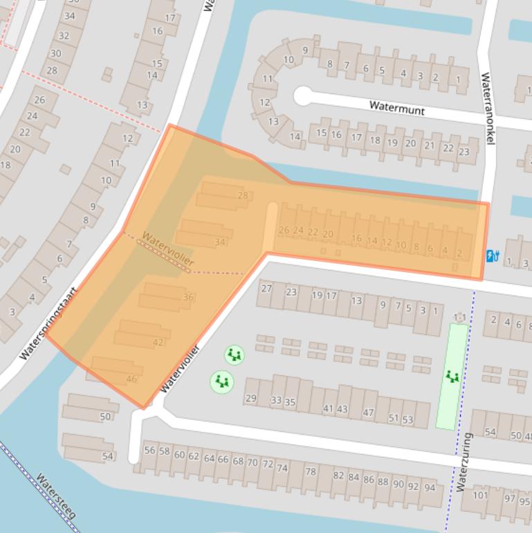 Kaart van postcodegebied 3824GE.