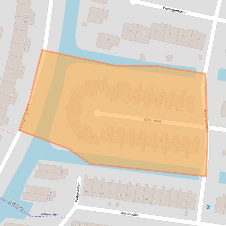 Kaart van postcodegebied 3824GH.