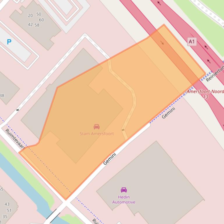 Kaart van postcodegebied 3824MH.