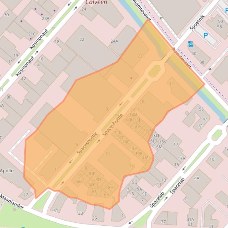 Kaart van postcodegebied 3824ML.