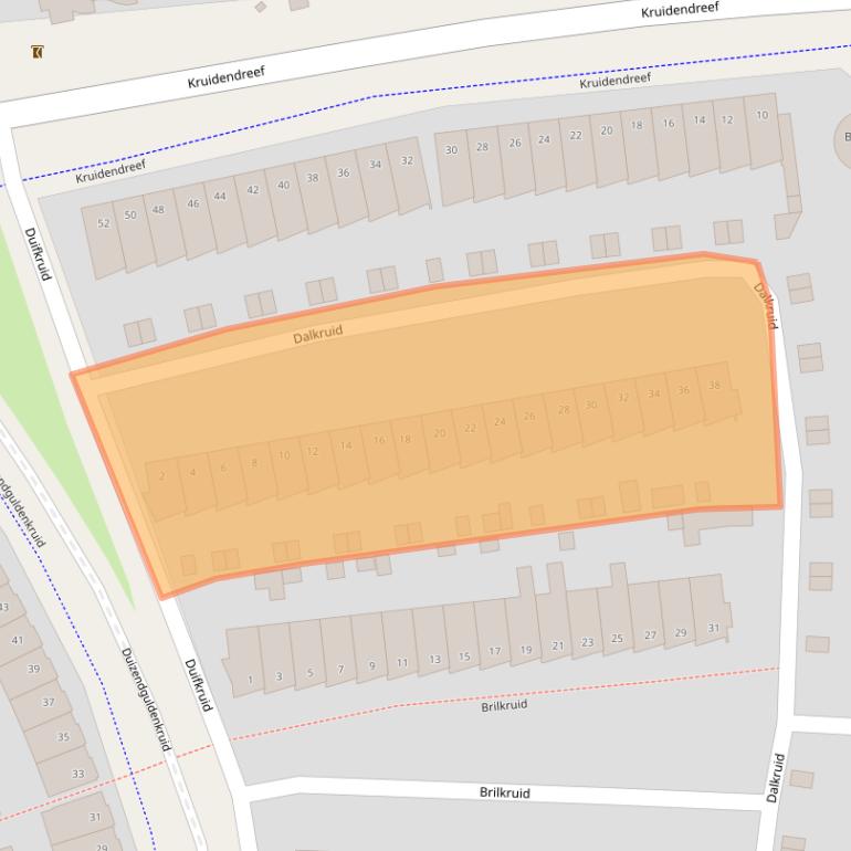 Kaart van postcodegebied 3824NL.