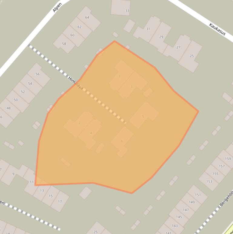 Kaart van postcodegebied 3825AR.