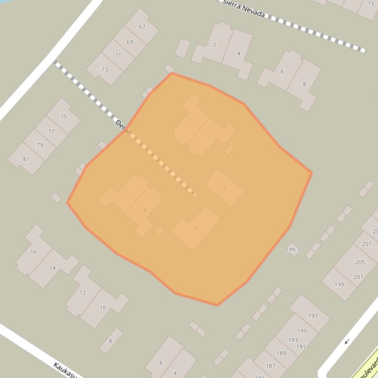 Kaart van postcodegebied 3825AS.