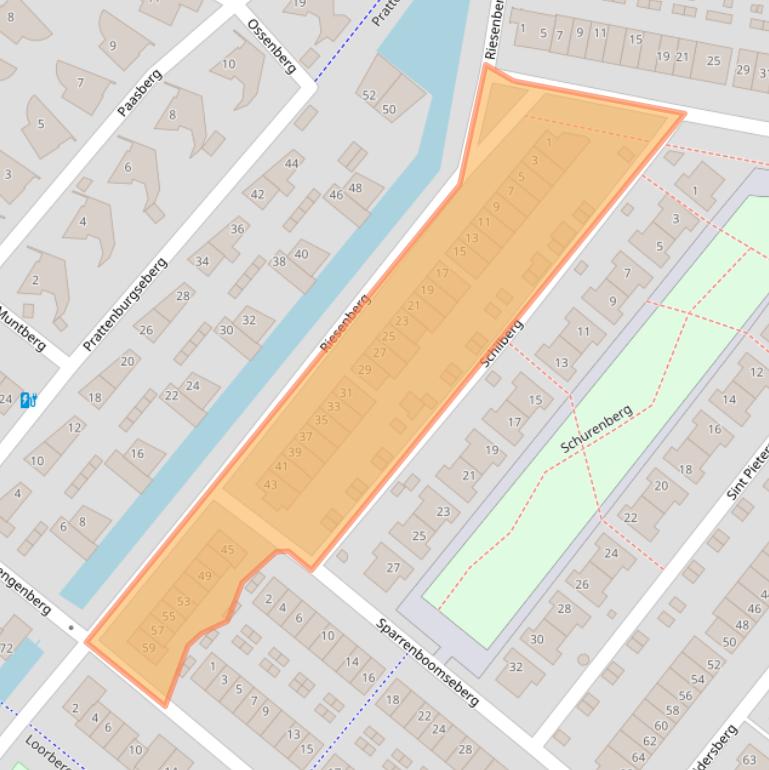 Kaart van postcodegebied 3825GD.