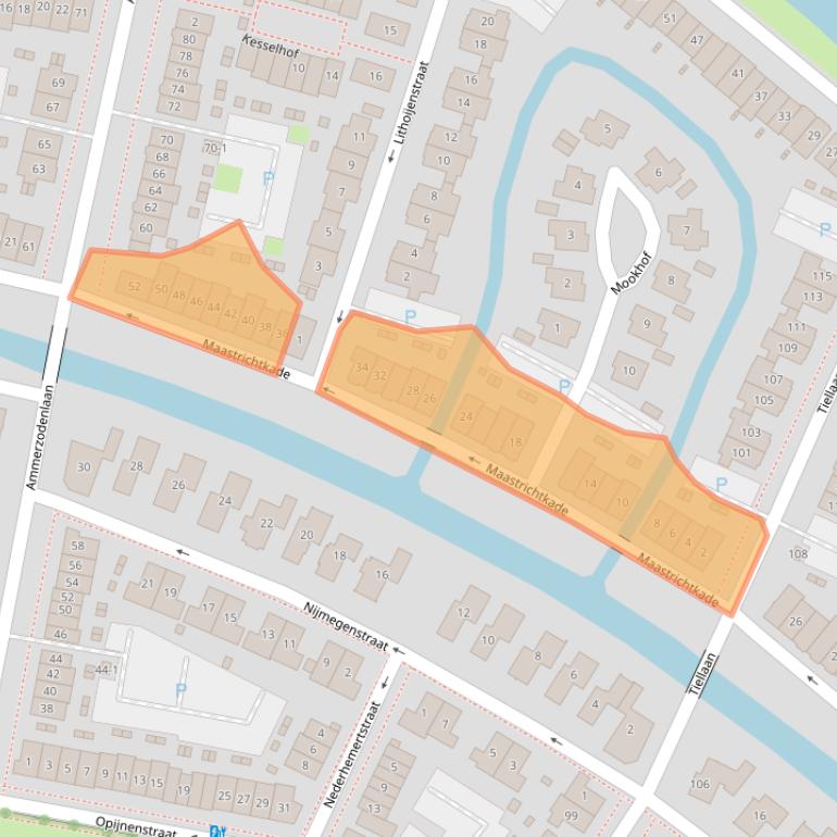 Kaart van postcodegebied 3826KC.