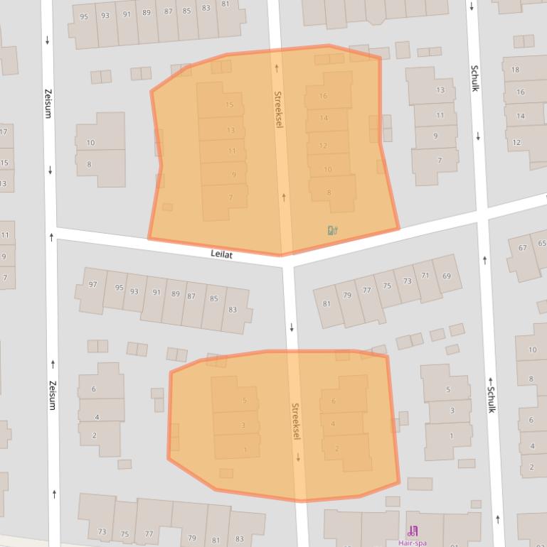 Kaart van postcodegebied 3829ER.