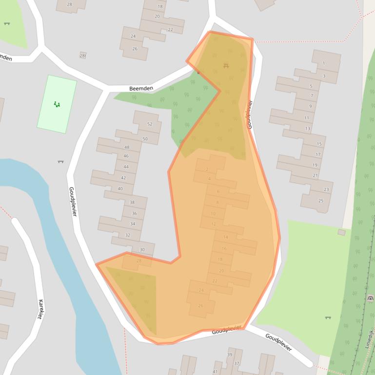 Kaart van postcodegebied 3831GS.