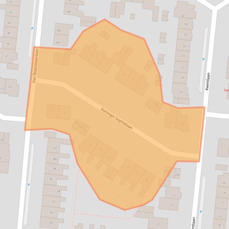 Kaart van postcodegebied 3832AC.