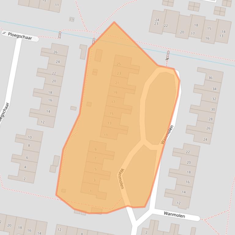 Kaart van postcodegebied 3833ED.