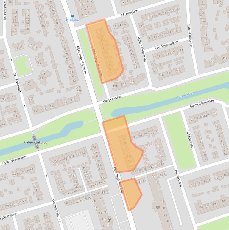 Kaart van postcodegebied 3842ZB.