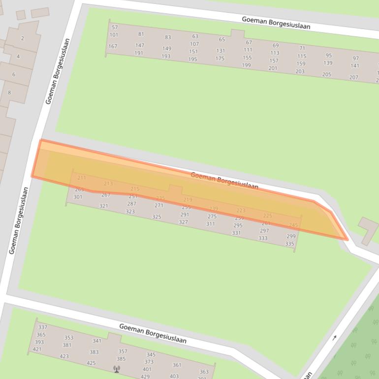 Kaart van postcodegebied 3843XG.