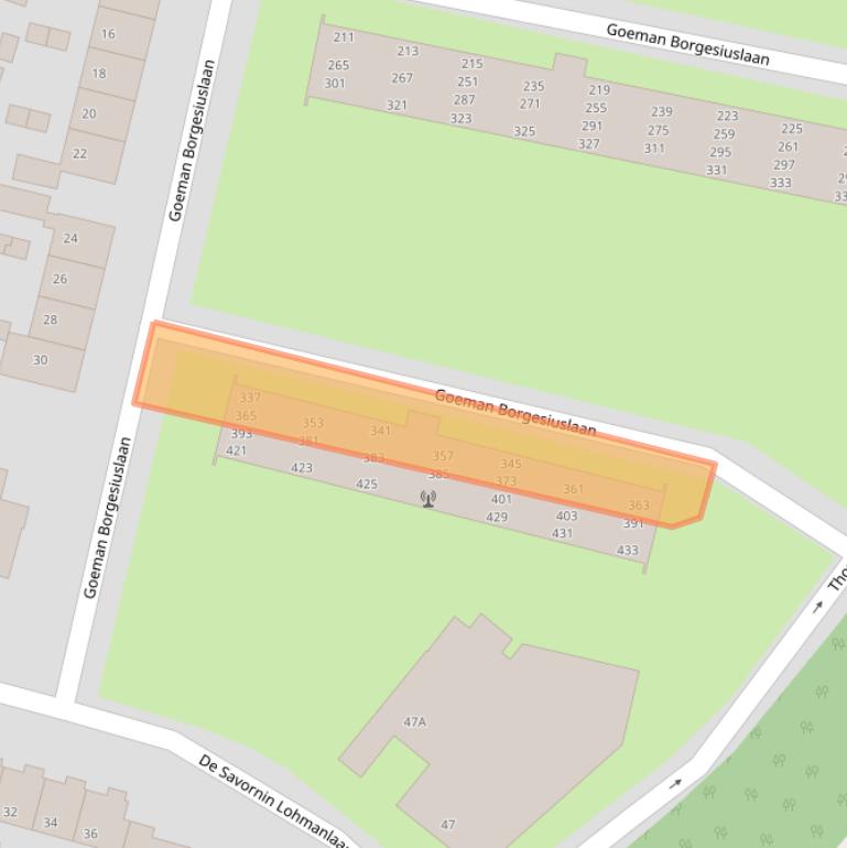 Kaart van postcodegebied 3843XK.
