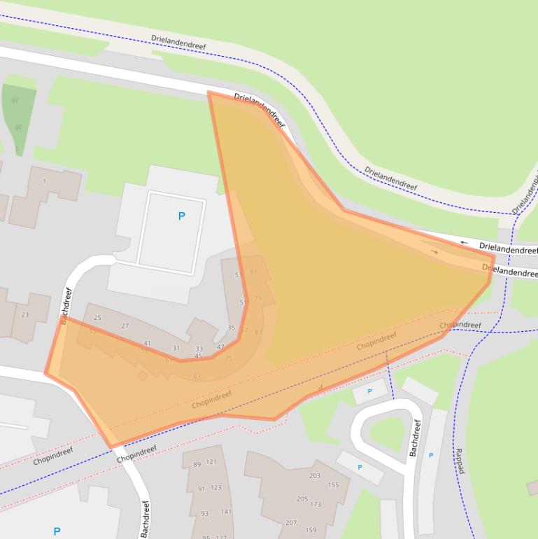 Kaart van postcodegebied 3845AD.