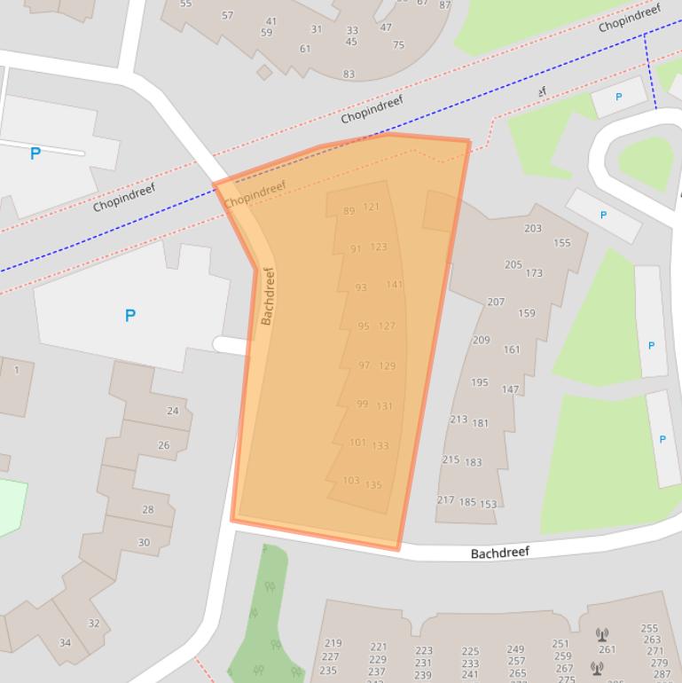 Kaart van postcodegebied 3845AE.