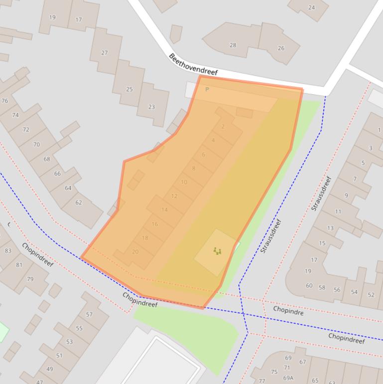 Kaart van postcodegebied 3845AV.
