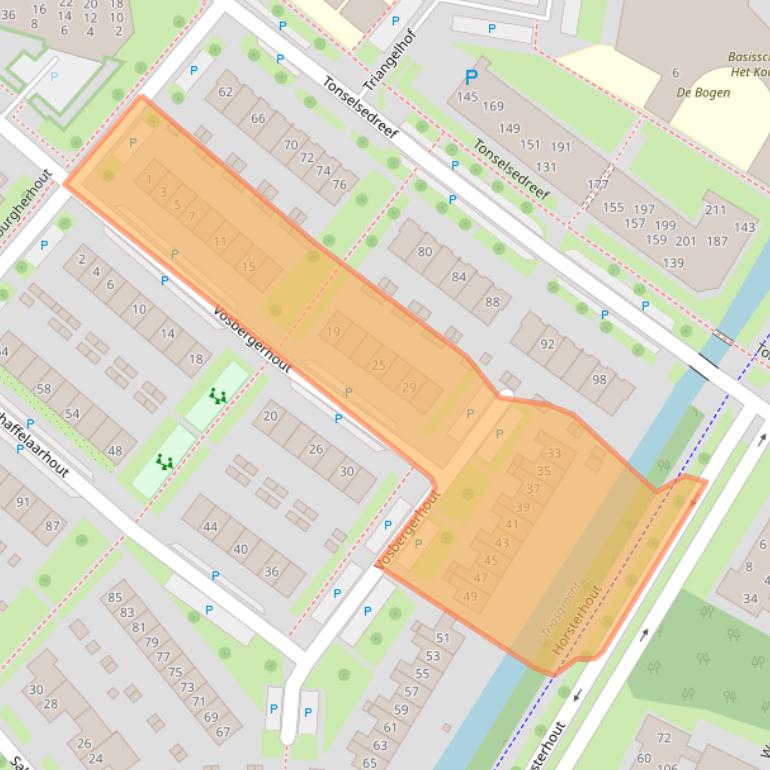 Kaart van postcodegebied 3845EN.