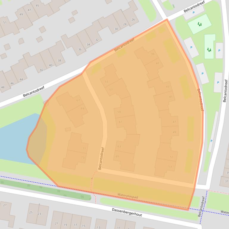 Kaart van postcodegebied 3845GW.