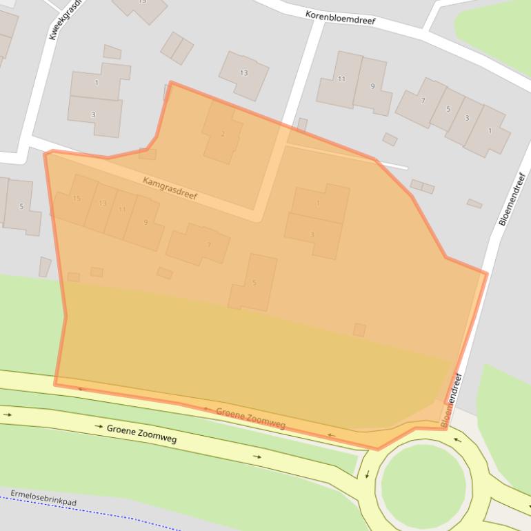 Kaart van postcodegebied 3845KH.