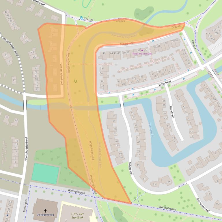 Kaart van postcodegebied 3845ND.
