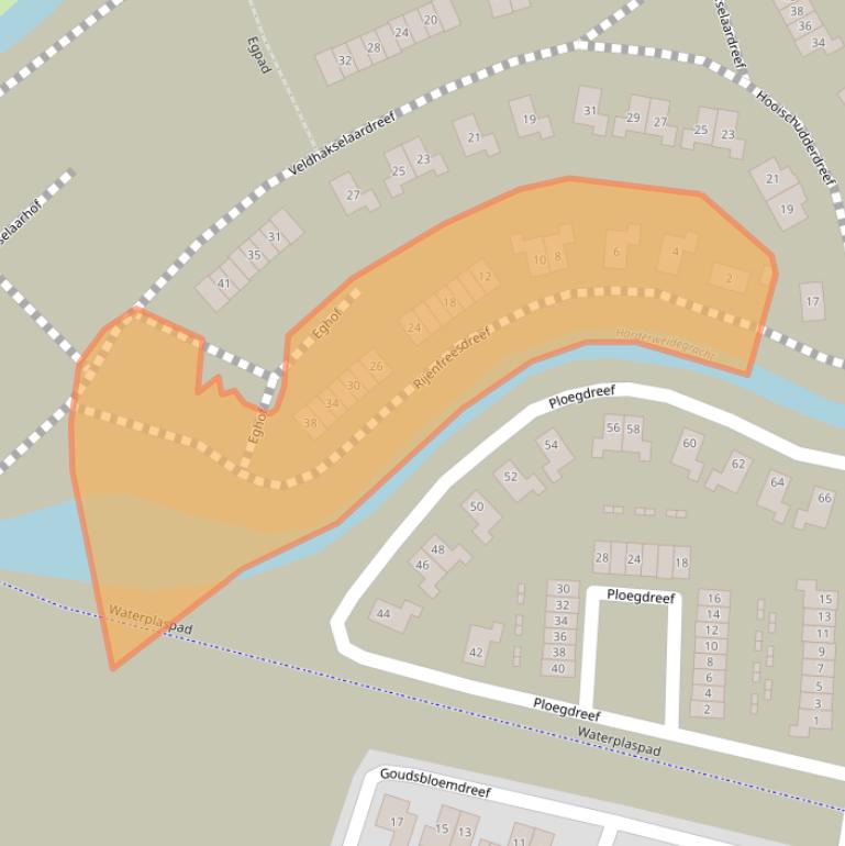 Kaart van postcodegebied 3845NG.
