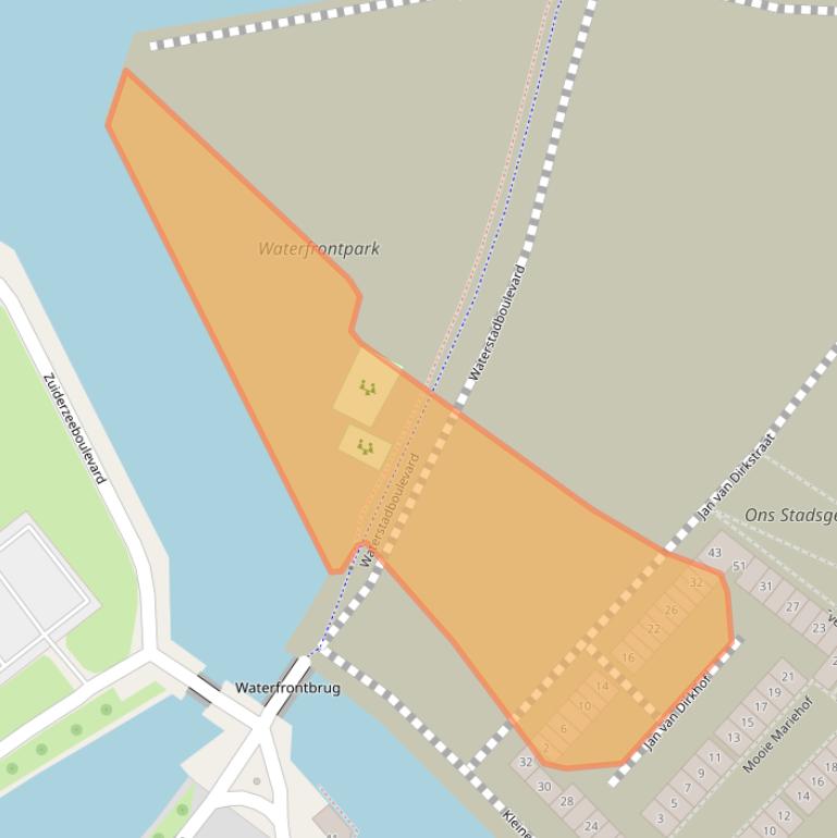 Kaart van postcodegebied 3846HE.