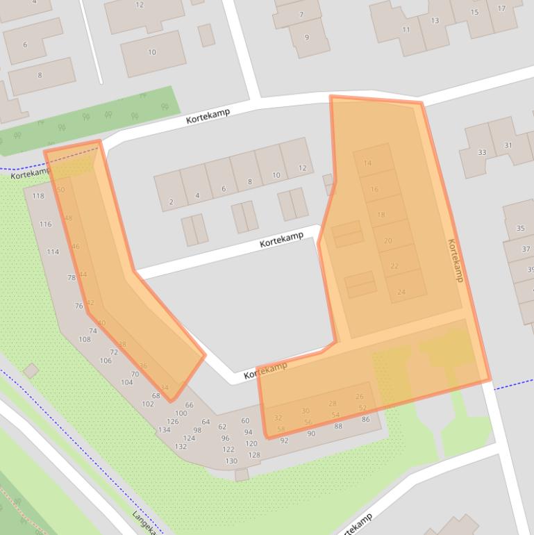 Kaart van postcodegebied 3848ZN.