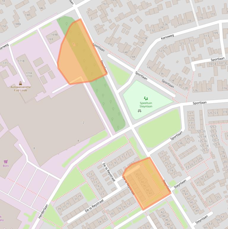 Kaart van postcodegebied 3851BS.