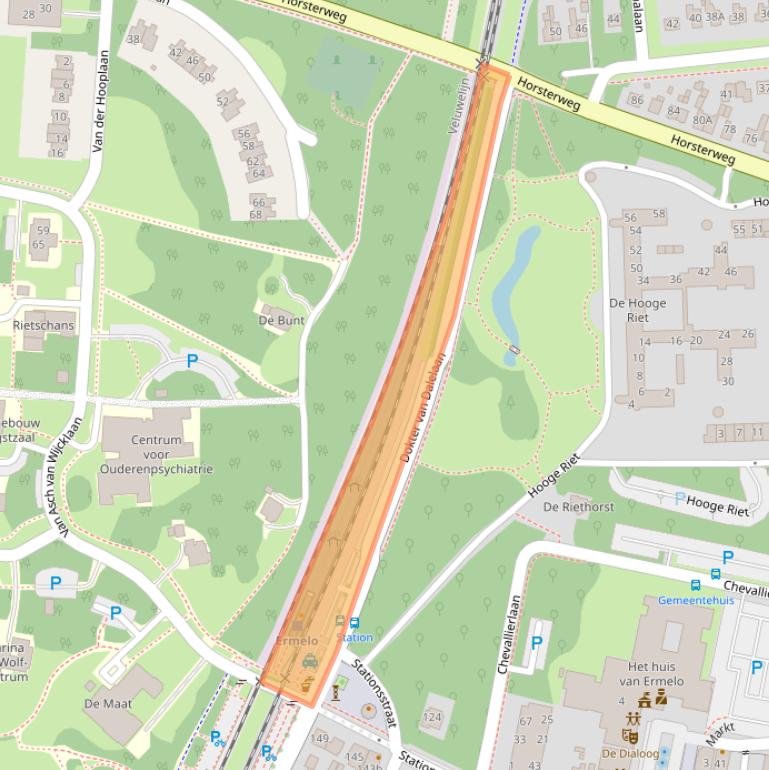 Kaart van postcodegebied 3851JA.