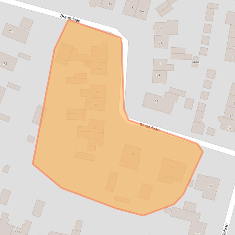 Kaart van postcodegebied 3852CL.