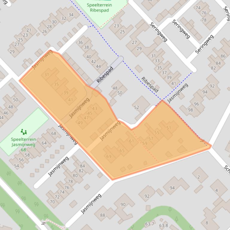 Kaart van postcodegebied 3852GH.