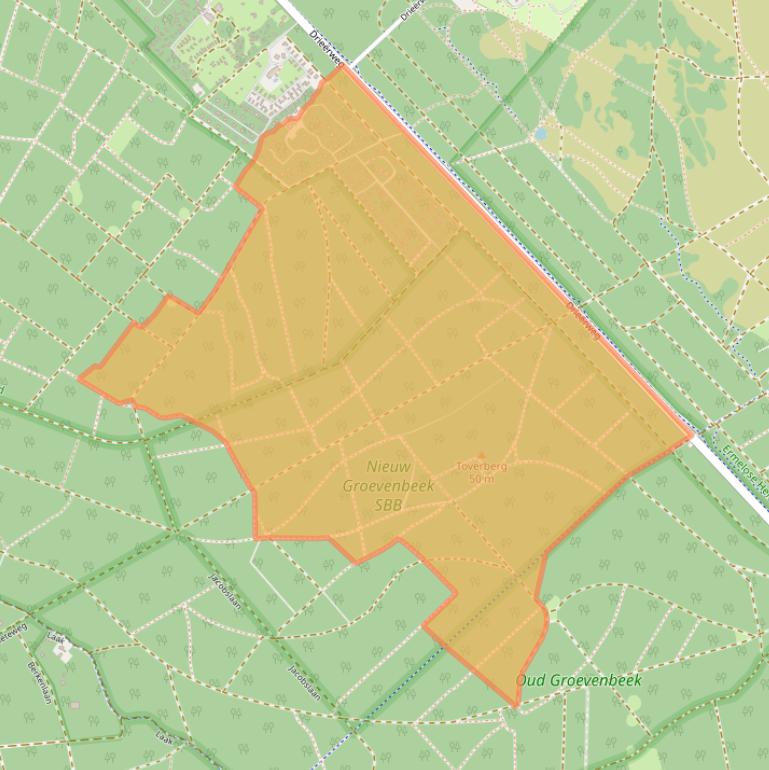 Kaart van postcodegebied 3852MG.