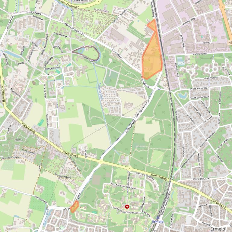 Kaart van postcodegebied 3853JT.