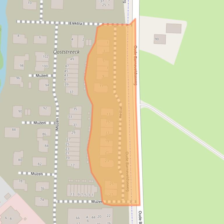 Kaart van postcodegebied 3862ZV.