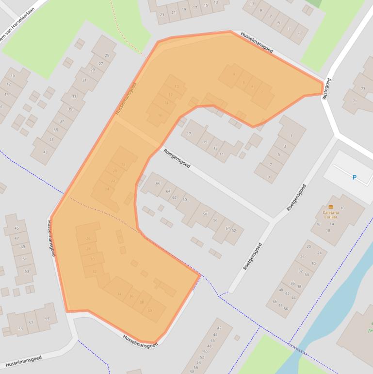 Kaart van postcodegebied 3863BW.