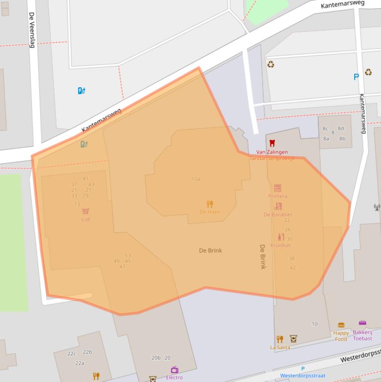 Kaart van postcodegebied 3871AM.