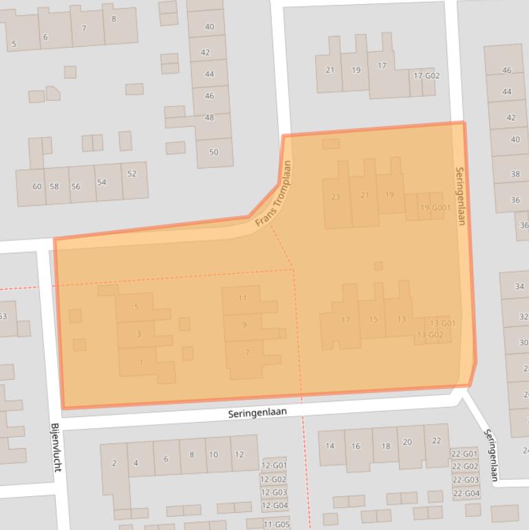 Kaart van postcodegebied 3871CC.