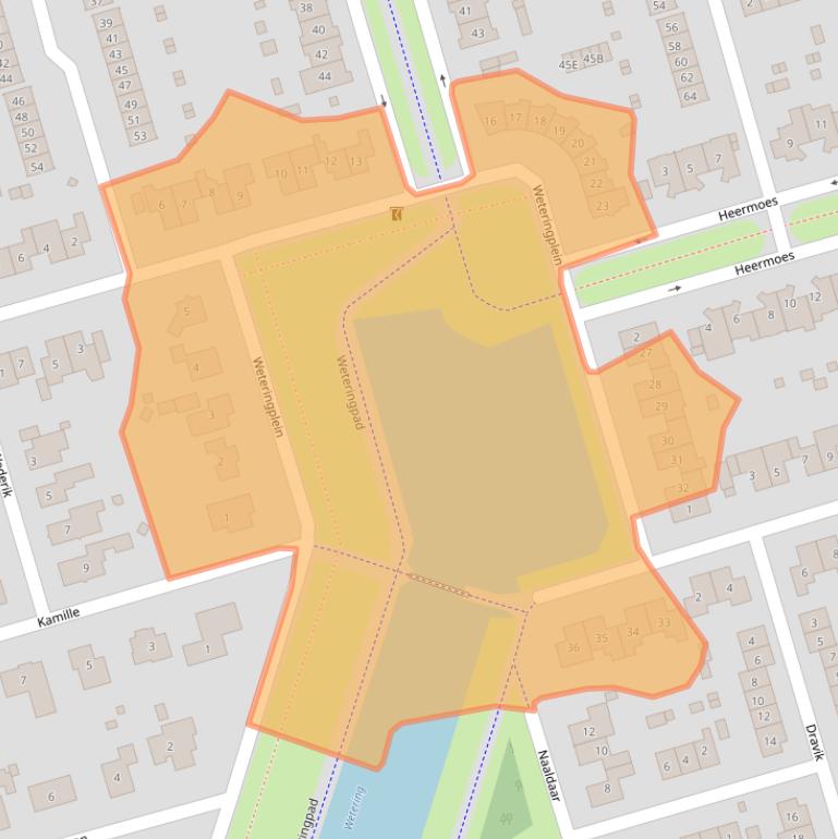 Kaart van postcodegebied 3892AM.