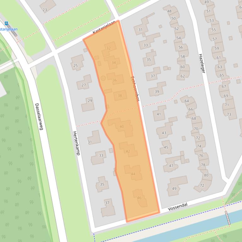 Kaart van postcodegebied 3892WT.