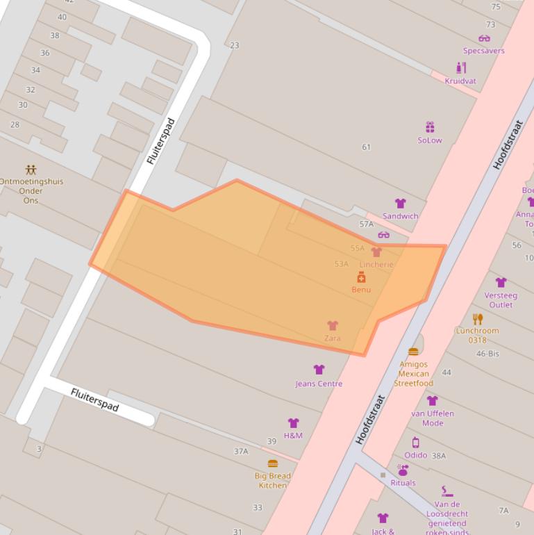 Kaart van postcodegebied 3901AD.