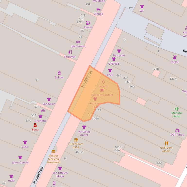 Kaart van postcodegebied 3901AS.